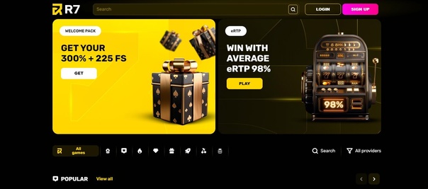 Интерфейс R7 Casino